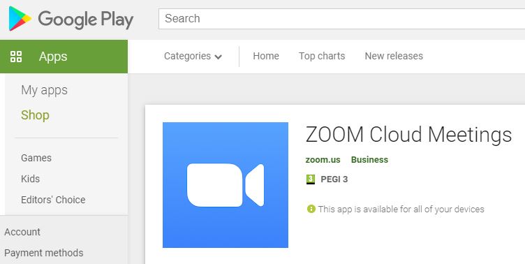 Download Google Play Zoom