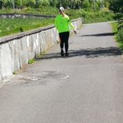 Young lady walking