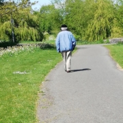 Older gentleman walking