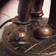 bronze shoes from a statue