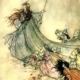 vintage painting of fairies