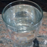 glass filled with water