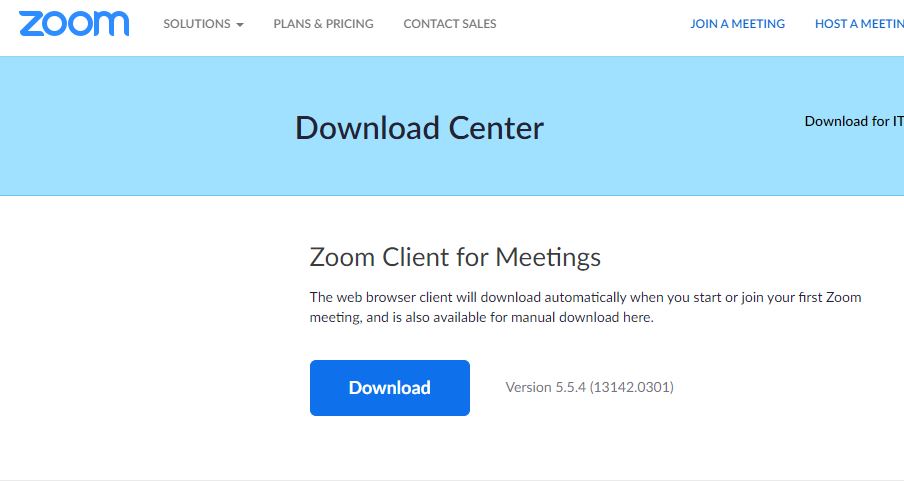 Zoom Download Centre